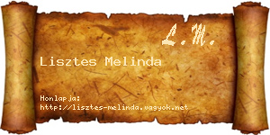 Lisztes Melinda névjegykártya